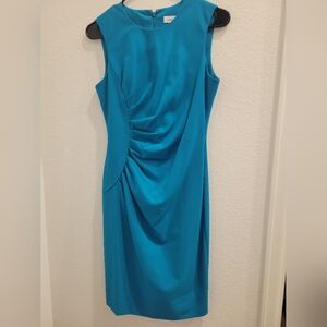 Calvin Klein Teal Sleeveless Midi Dress